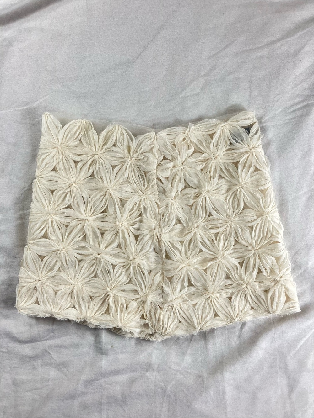 Sid Neigum White Floral Mini Skirt